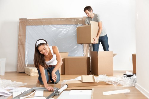 Removal team supporting a London home move in a residential street