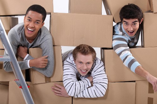 Careful loading for a house move in London