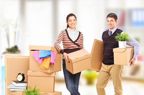 Professional man with a van assisting with organized moving tasks