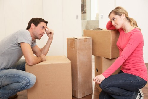 Local movers handling packing and loading for a London relocation